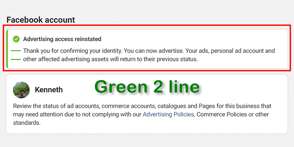 Pakistan Old Facebook Account - Green 2 Line